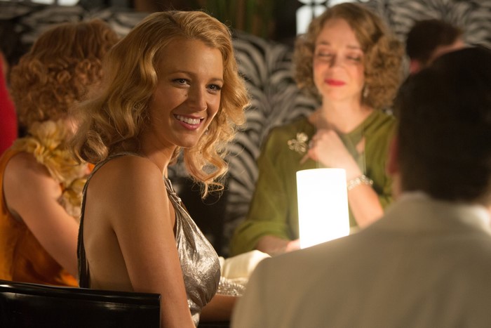 Blake Lively in a silver dress