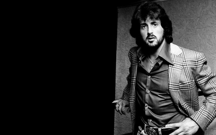 Sylvester Stallone in a Plaid Jacket