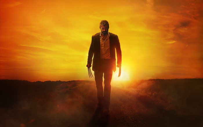 Logan from X-Men walking at sunset