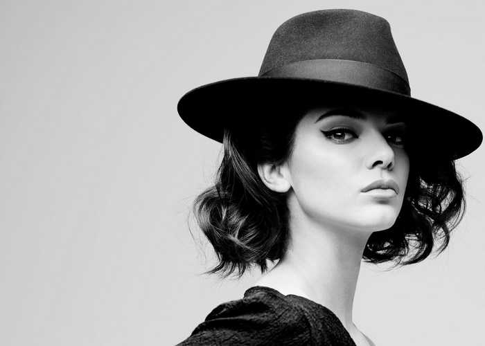 Kendall Jenner wearing a fedora