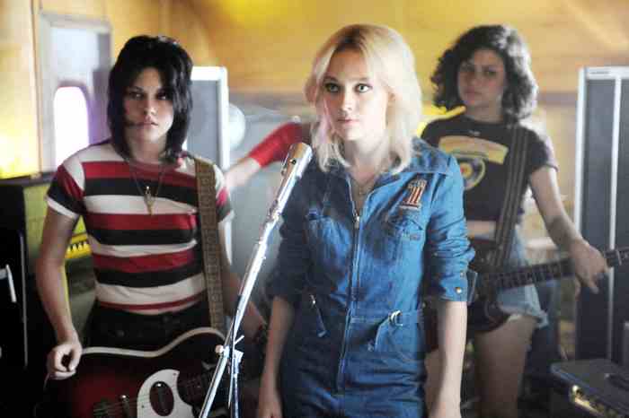 Dakota Fanning and bandmates performing