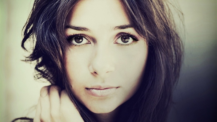 Close-up of a young woman's face