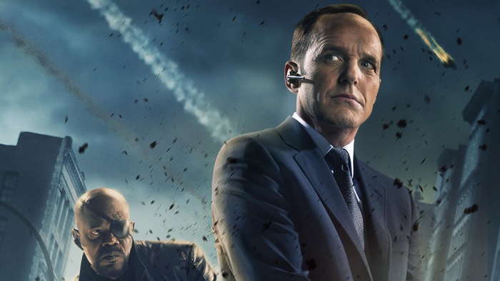 Phil Coulson and Nick Fury from Marvel's Agents of S.H.I.E.L.D.
