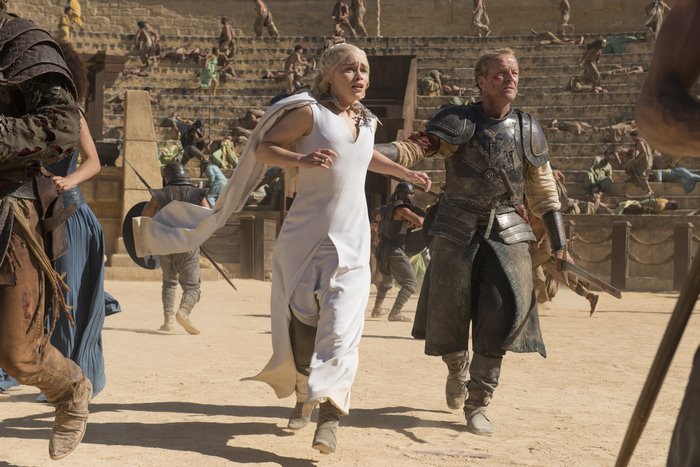 Daenerys Targaryen and Jorah Mormont in Meereen