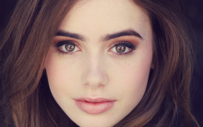 Lily Collins close-up portrait