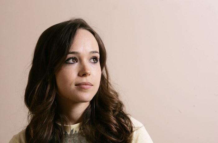 Ellen Page looking away from camera