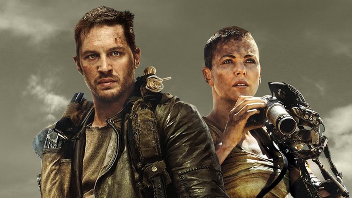 Tom Hardy and Charlize Theron in Mad Max: Fury Road