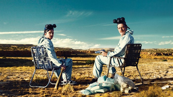 Bryan Cranston and Aaron Paul in Breaking Bad