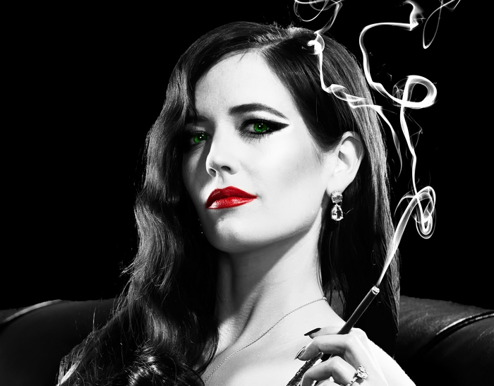 Eva Green smoking
