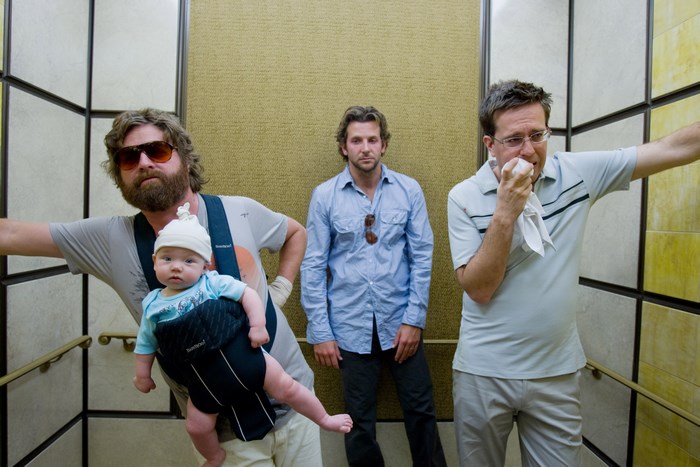 The Hangover: Alan, Bradley Cooper, and Ed Helms with baby