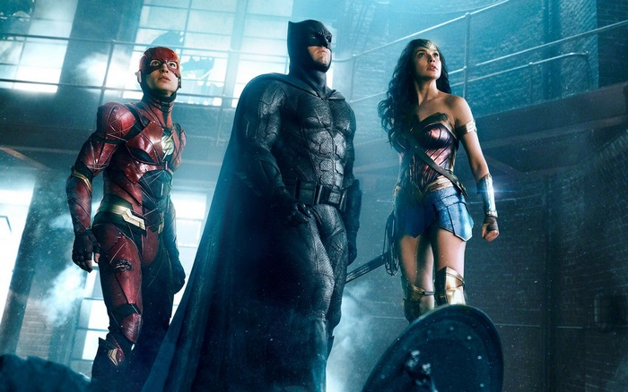 The Flash, Batman, and Wonder Woman from Justice League