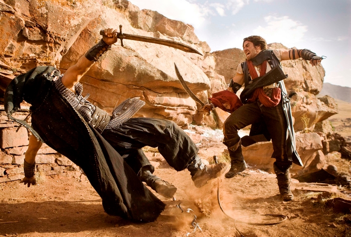 Jake Gyllenhaal in a sword fight