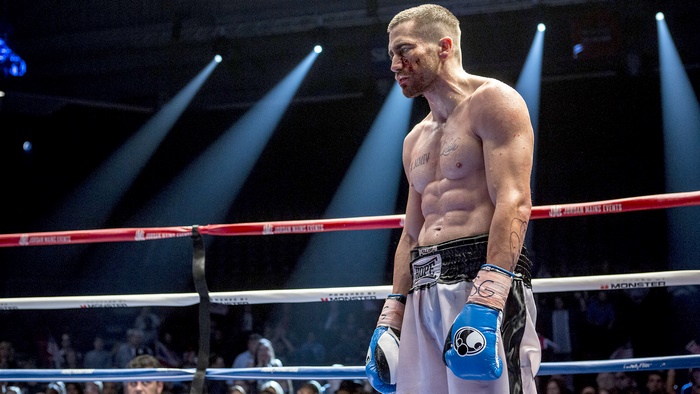 Jake Gyllenhaal in a boxing ring
