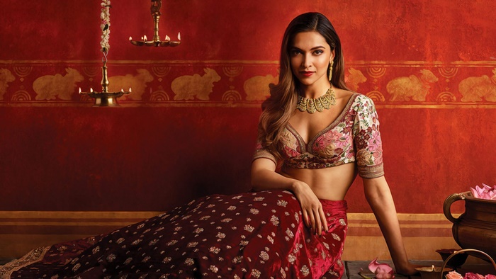 Deepika Padukone in traditional Indian attire