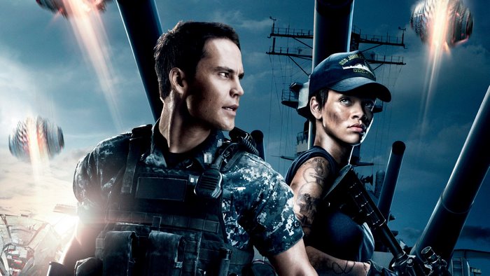 Battleship Poster with Rihanna and Taylor Kitsch