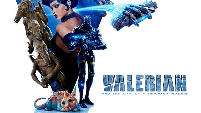 Valerian and the City of a Thousand Planets movie poster with Rihanna