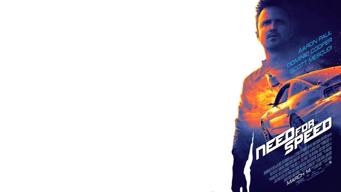 Need for Speed Movie Poster with Aaron Paul