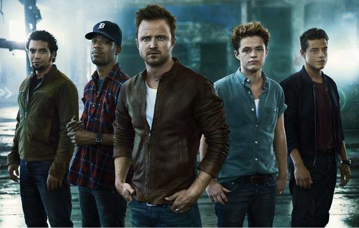 Aaron Paul and cast from Need for Speed