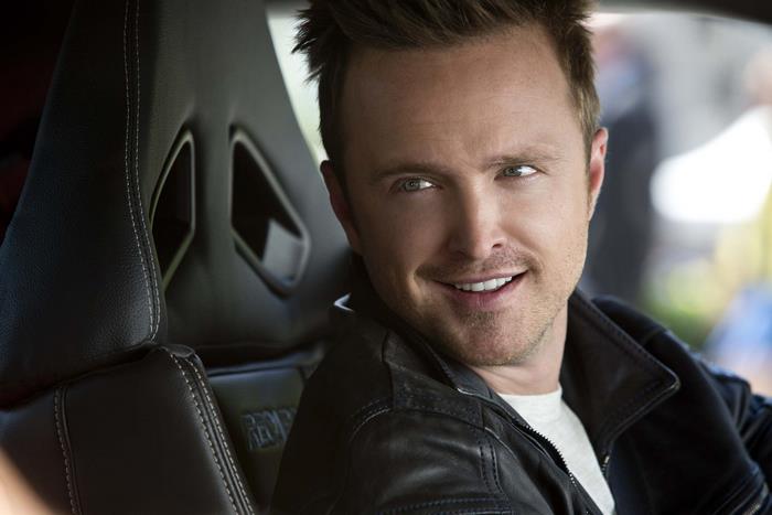 Aaron Paul in a car
