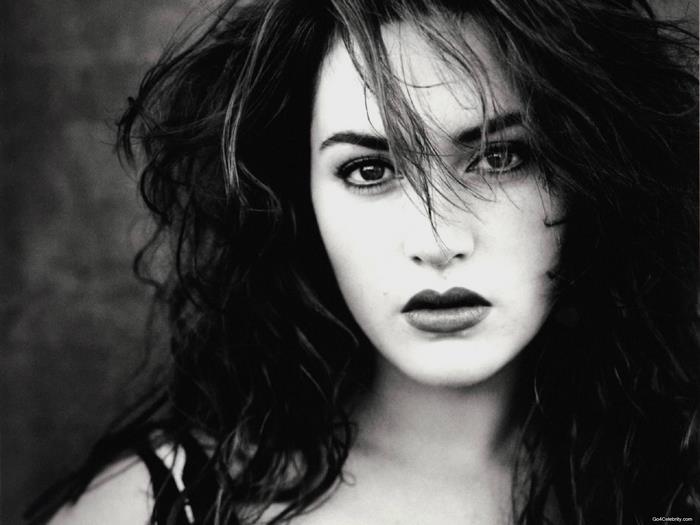 Kate Winslet black and white portrait