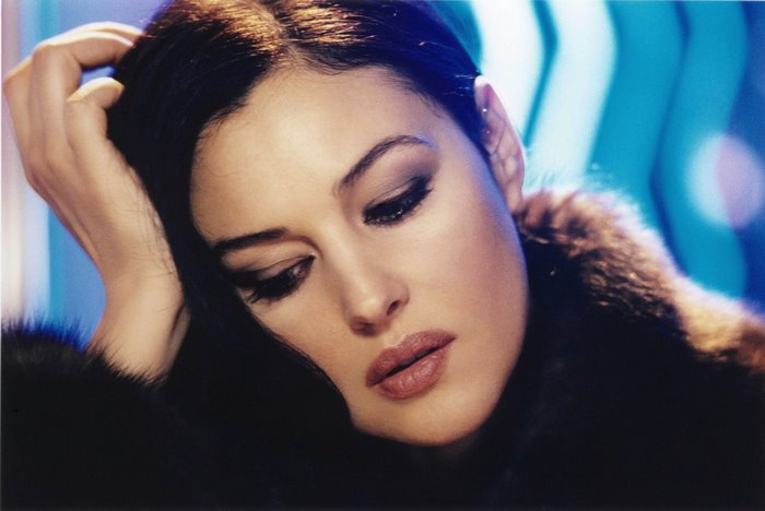 Monica Bellucci with Elegant Thoughtful Expression