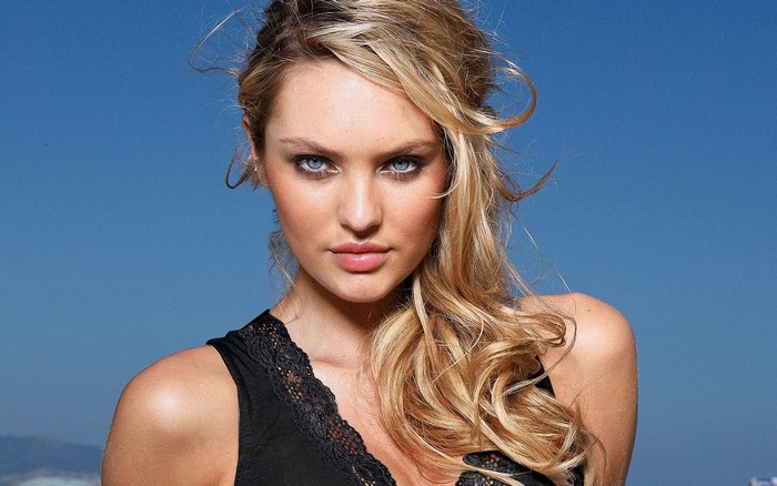 Candice Swanepoel in black top