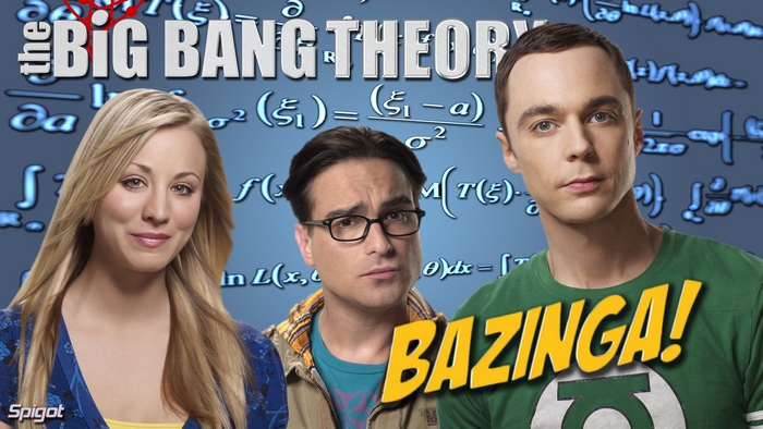 The Big Bang Theory Cast with Bazinga!