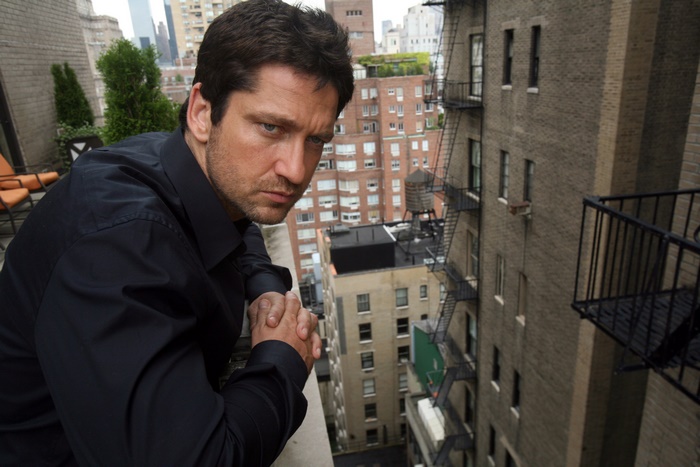 Gerard Butler on a New York City Rooftop