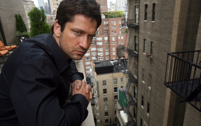 Gerard Butler on a Balcony