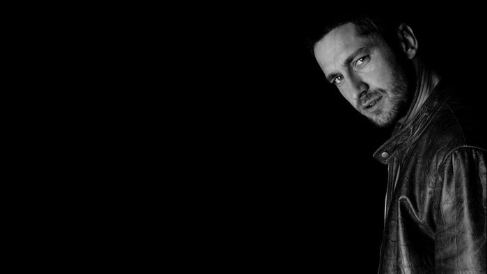 Gerard Butler in Leather Jacket