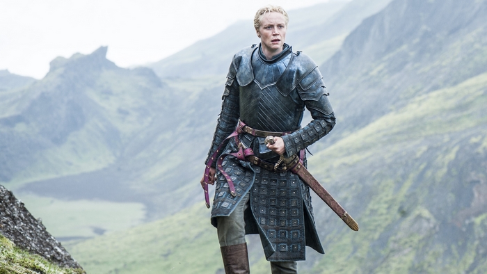 Gwendoline Christie in armor