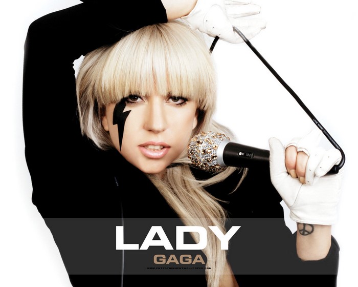 Lady Gaga with Microphone