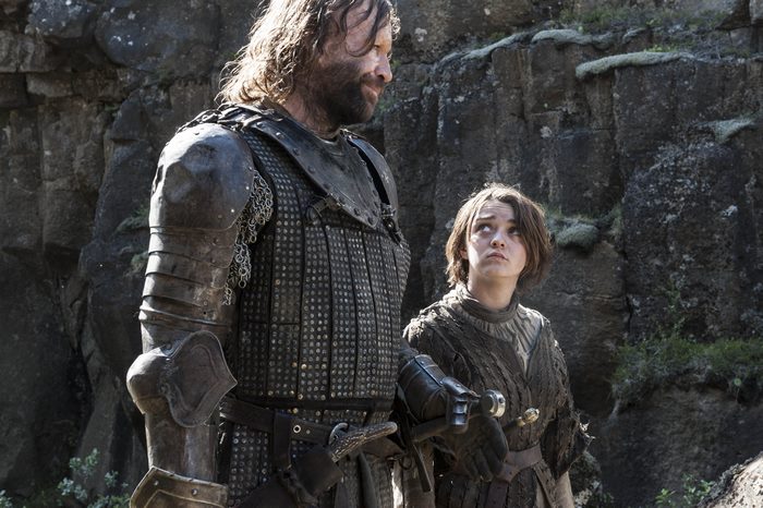 The Hound and Arya Stark from Game of Thrones