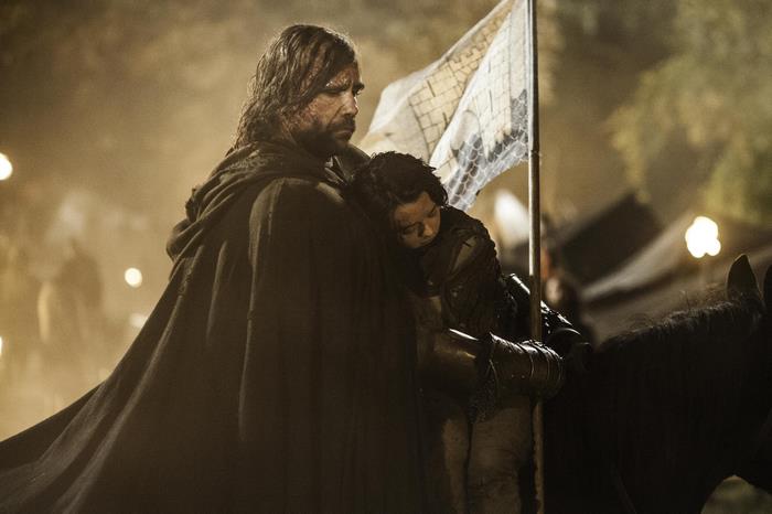 The Hound and Arya Stark from Game of Thrones