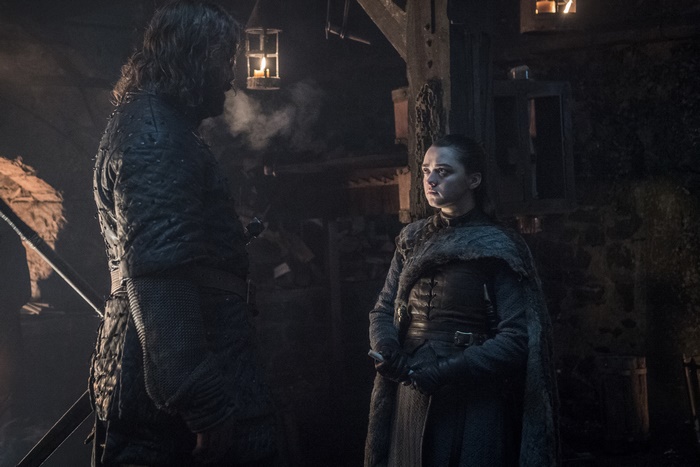 The Hound and Arya Stark in Game of Thrones