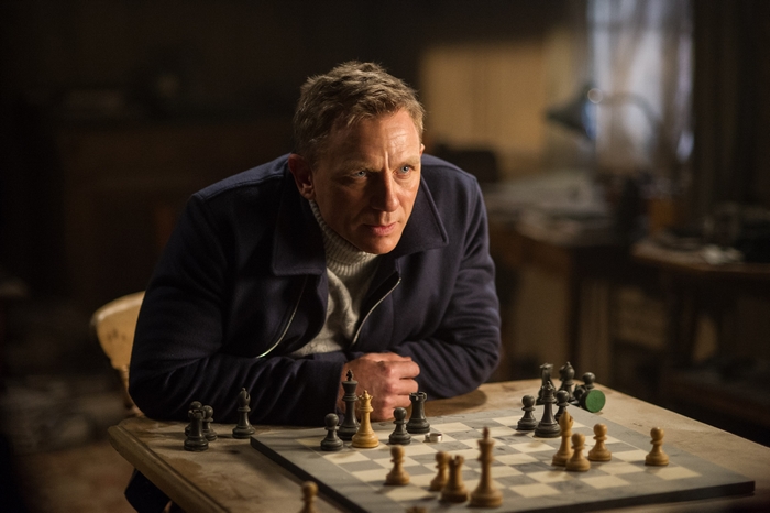 Daniel Craig playing chess