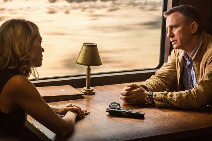 Daniel Craig on a Train