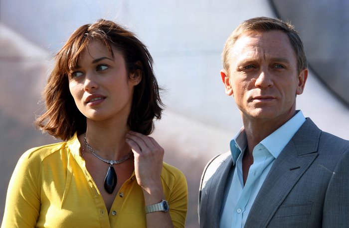 Olga Kurylenko and Daniel Craig
