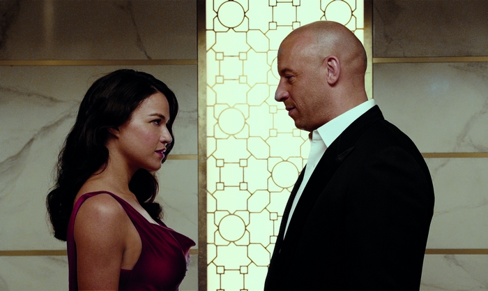 Michelle Rodriguez and Vin Diesel