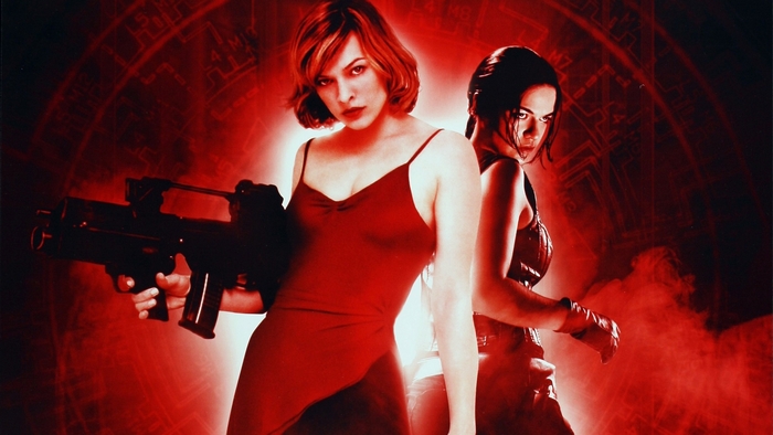 Alice and Michelle Rodriguez from Resident Evil