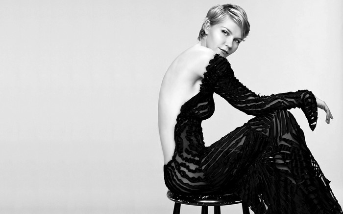 Kirsten Dunst in a black dress