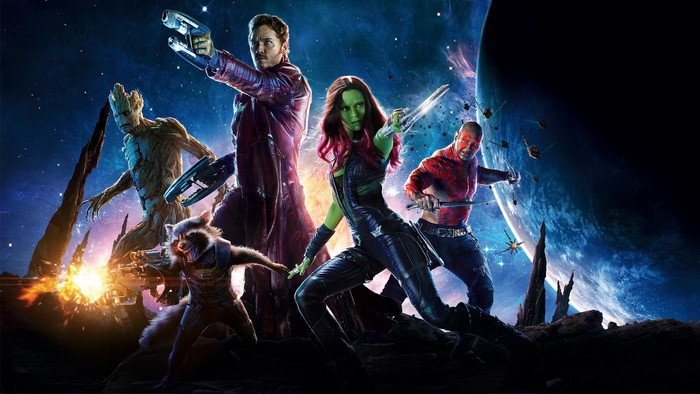 Guardians of the Galaxy characters in space