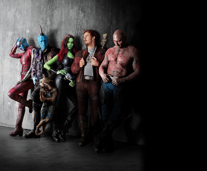 Guardians of the Galaxy characters posing