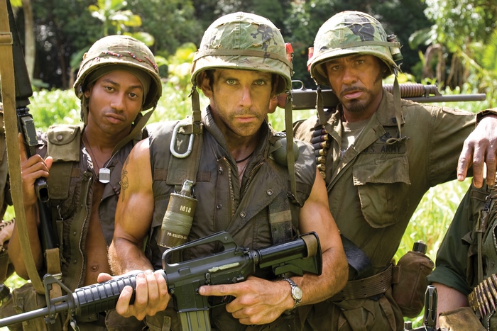 Soldiers in jungle with Ben Stiller