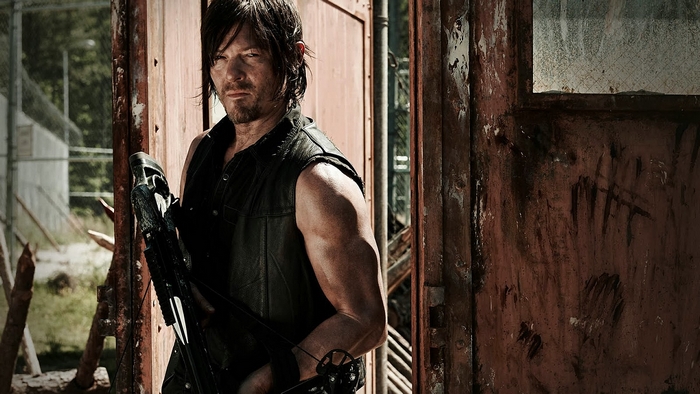 Daryl Dixon from The Walking Dead holding a crossbow