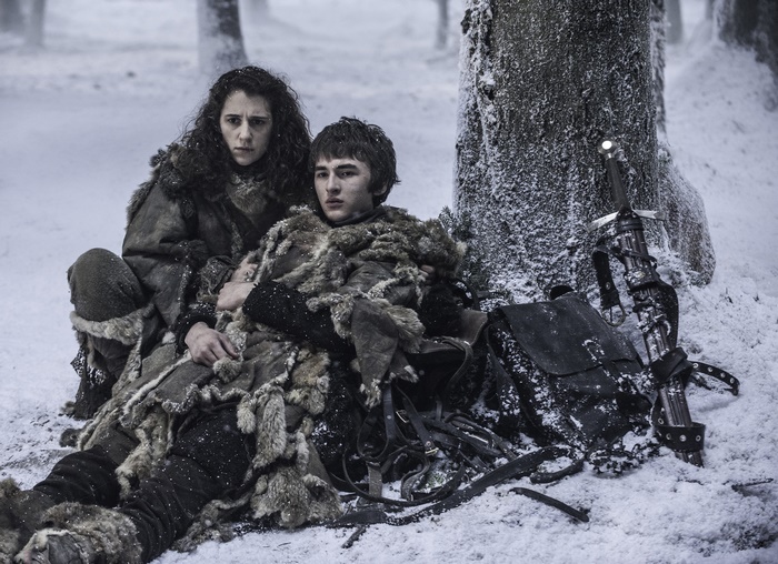 Bran Stark and Meera Reed in the snow