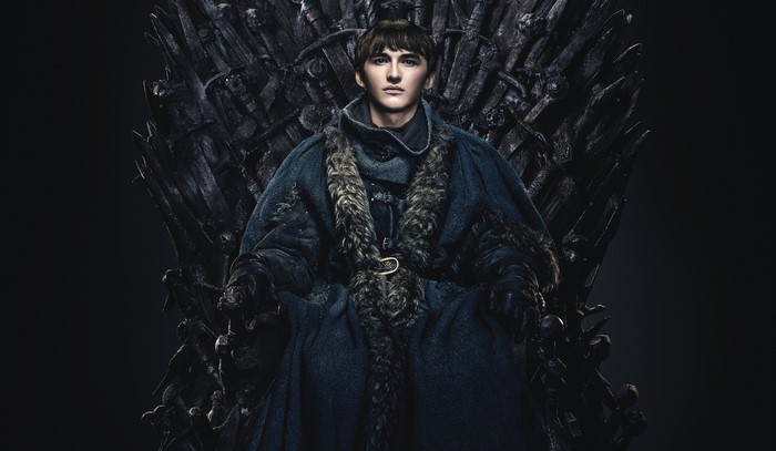 Bran Stark on the Iron Throne from Game of Thrones