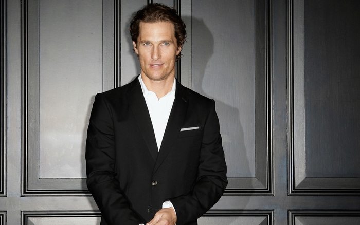 Matthew McConaughey in a black suit