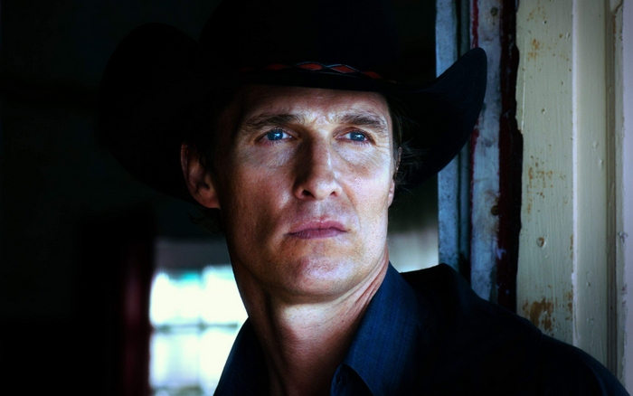 Matthew McConaughey wearing a cowboy hat