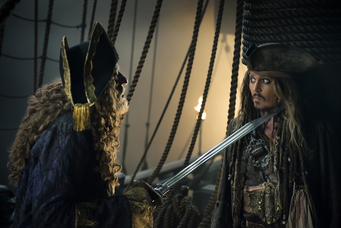 Captain Salazar and Captain Jack Sparrow from Pirates of the Caribbean